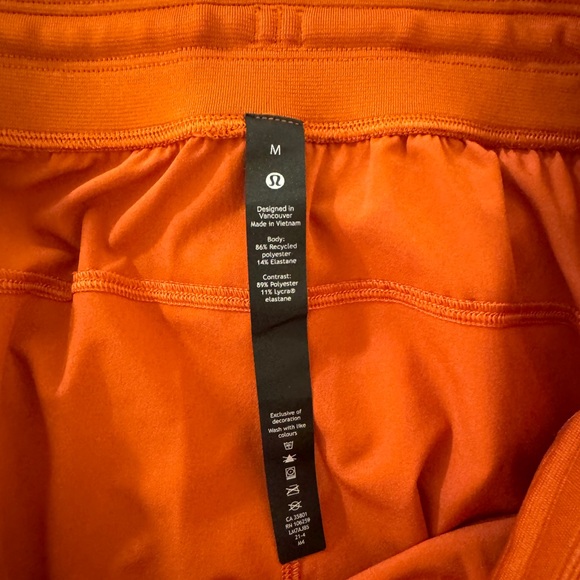 LULULEMON Shorts Medium 9” Inseam
Orange Drawstring - Picture 2 of 4